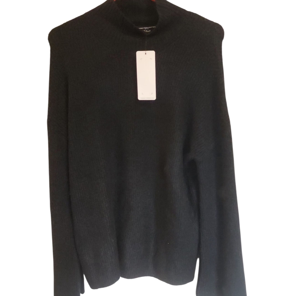 French Connection Black Soft Black Turtleneck Sweater  NWT Womens Size  S